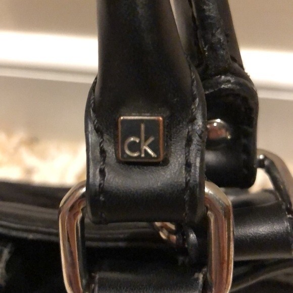 Calvin Klein Black Monogrammed Handbag - Picture 9 of 9